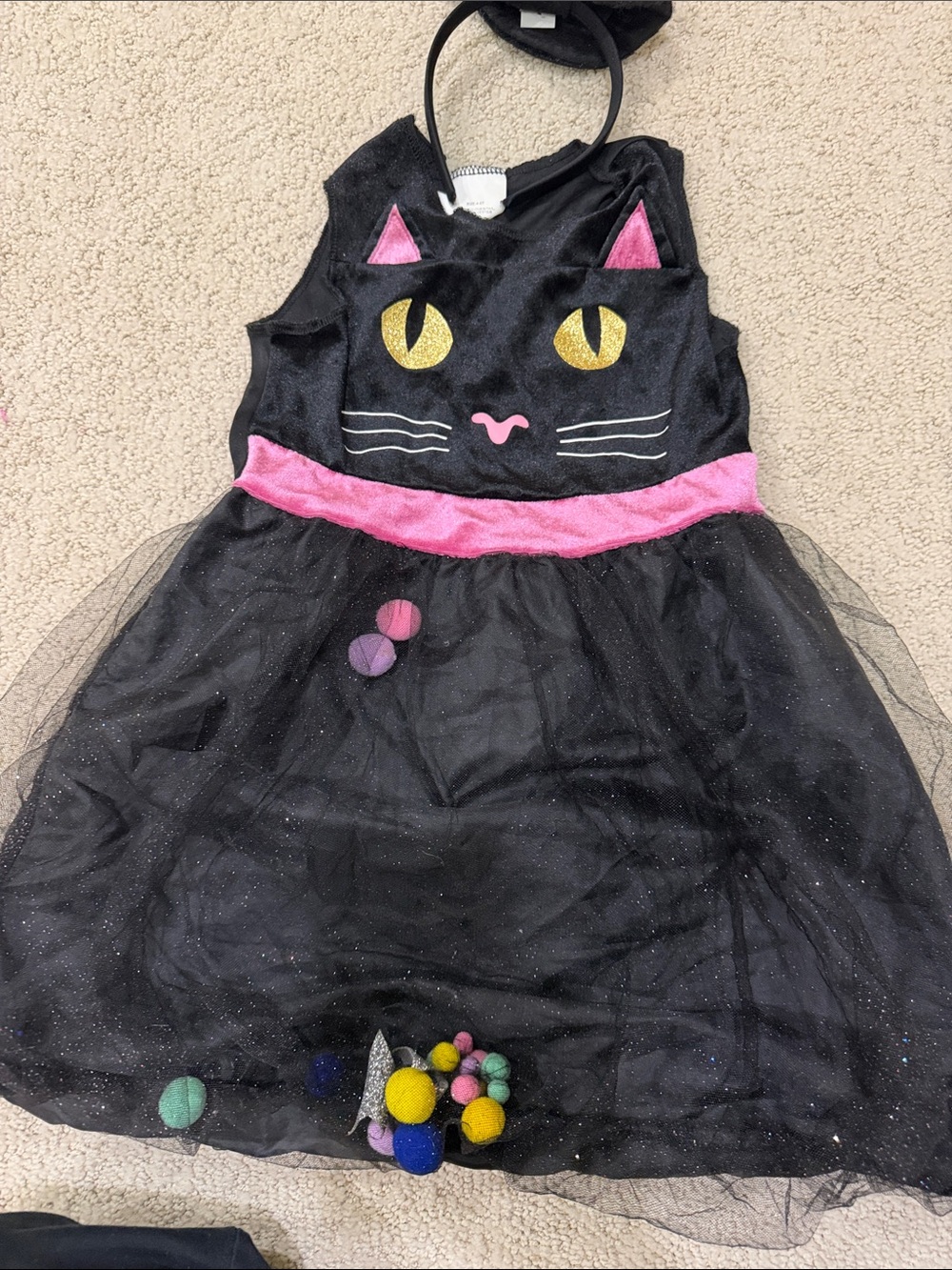 Target Black and Pink Sparkle Cat Tulle Costume Dress